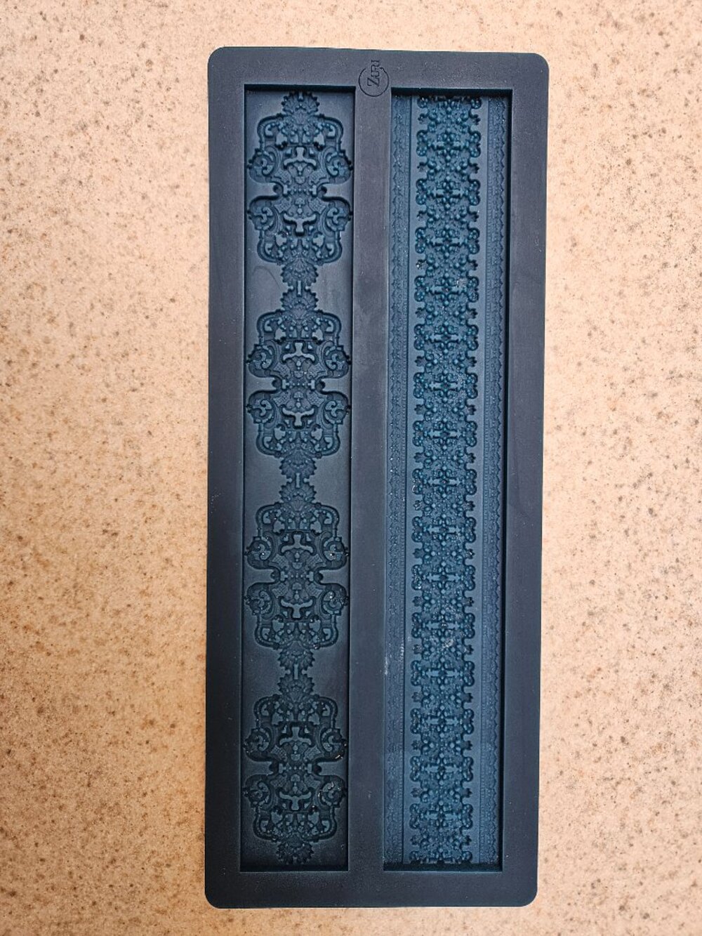 Dark Teal Silicone Mixed Media Lace Molding Mat